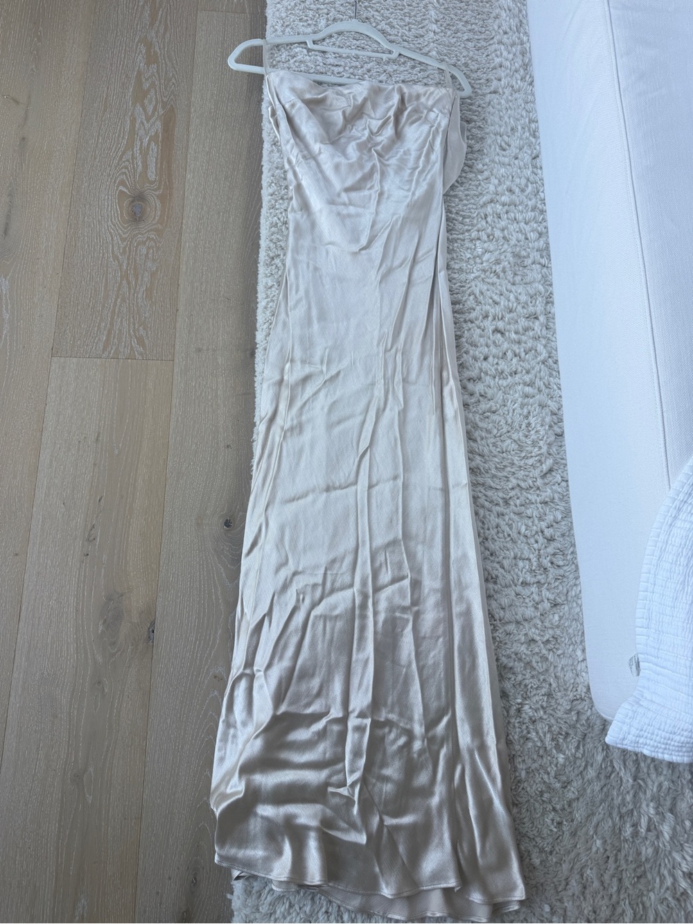 Bec & Bridge satin champagne maxi dress